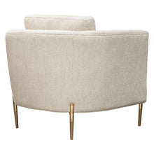 Load image into Gallery viewer, Lane Chair in Light Cream Fabric with Gold Metal Legs by Diamond Sofa
