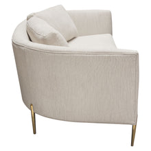 Load image into Gallery viewer, Lane Sofa in Light Cream Fabric with Gold Metal Legs by Diamond Sofa
