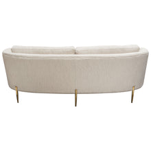 Load image into Gallery viewer, Lane Sofa in Light Cream Fabric with Gold Metal Legs by Diamond Sofa
