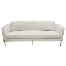 Load image into Gallery viewer, Lane Sofa in Light Cream Fabric with Gold Metal Legs by Diamond Sofa
