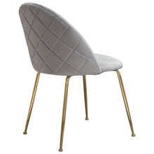 Load image into Gallery viewer, Lilly Set of (2) Dining Chairs in Grey Velvet w/ Brushed Gold Metal Legs by Diamond Sofa
