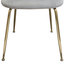 Load image into Gallery viewer, Lilly Set of (2) Dining Chairs in Grey Velvet w/ Brushed Gold Metal Legs by Diamond Sofa
