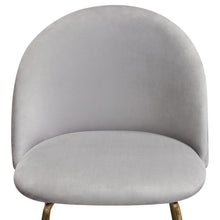 Load image into Gallery viewer, Lilly Set of (2) Counter Height Chairs in Grey Velvet w/ Brushed Gold Metal Legs by Diamond Sofa
