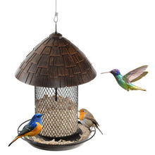 Load image into Gallery viewer, Squirrel-proof Metal Wild Bird Feeder with Perch and Drain Holes
