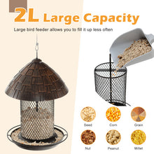 Load image into Gallery viewer, Squirrel-proof Metal Wild Bird Feeder with Perch and Drain Holes

