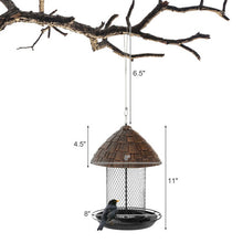 Load image into Gallery viewer, Squirrel-proof Metal Wild Bird Feeder with Perch and Drain Holes
