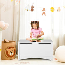 Load image into Gallery viewer, Kid&#39;s Toy Box with Flip-Top Lid and Cut-Out Pulls
