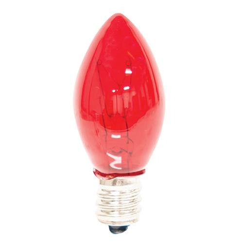 Red Replacement Bulb Candelabra Base 5 W (Pack of 4)