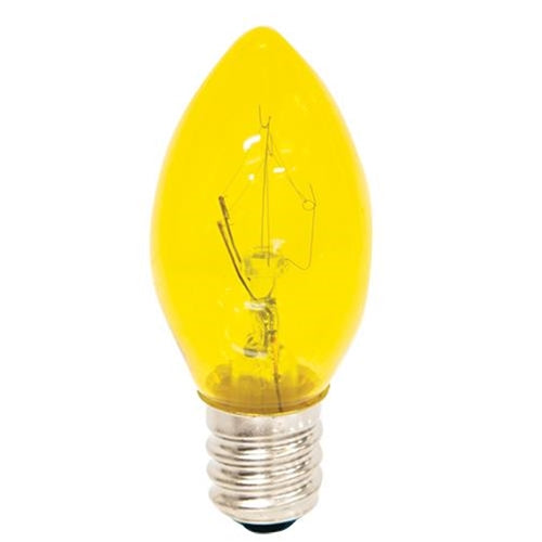 Yellow Replacement Bulb Candelabra Base 5 W (Pack of 4)