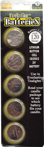5/pk CR2032  Batteries (Pack of 4)