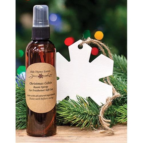 Christmas Cabin Car Freshener & Room Spray Gift  Set (Pack of 2)