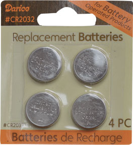 4/Pkg CR2032 Batteries (Pack of 4)