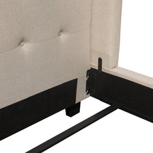 Load image into Gallery viewer, Madison Ave Tufted Wing Eastern King Bed in Sand Button Tufted Fabric by Diamond Sofa
