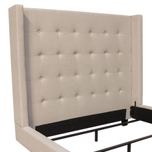 Load image into Gallery viewer, Madison Ave Tufted Wing Queen Bed in Sand Button Tufted Fabric by Diamond Sofa
