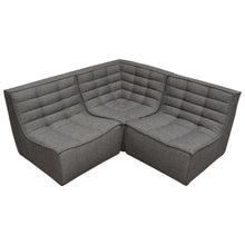 Load image into Gallery viewer, Marshall 3PC Corner Modular Sectional w/ Scooped Seat in Grey Fabric by Diamond Sofa
