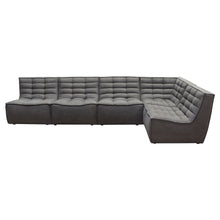 Load image into Gallery viewer, Marshall 5PC Corner Modular Sectional w/ Scooped Seat in Grey Fabric by Diamond Sofa

