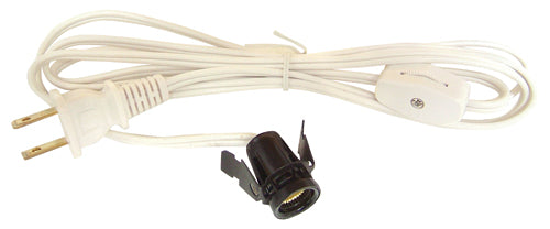 White Snap-In Candelabra Socket (Pack of 4)