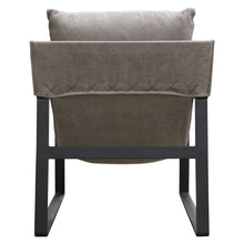 Load image into Gallery viewer, Miller Sling Accent Chair in Grey Fabric w/ Black Powder Coated Metal Frame by Diamond Sofa
