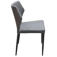 Load image into Gallery viewer, Milo 4-Pack Dining Chairs in Grey Diamond Tufted Leatherette with Black Powder Coat Legs by Diamond Sofa
