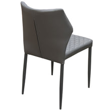 Load image into Gallery viewer, Milo 4-Pack Dining Chairs in Grey Diamond Tufted Leatherette with Black Powder Coat Legs by Diamond Sofa
