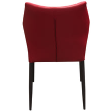Load image into Gallery viewer, Milo 4-Pack Dining Chairs in Red Diamond Tufted Leatherette with Black Powder Coat Legs by Diamond Sofa
