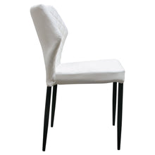 Load image into Gallery viewer, Milo 4-Pack Dining Chairs in White Diamond Tufted Leatherette with Black Powder Coat Legs by Diamond Sofa
