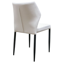 Load image into Gallery viewer, Milo 4-Pack Dining Chairs in White Diamond Tufted Leatherette with Black Powder Coat Legs by Diamond Sofa
