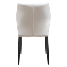 Load image into Gallery viewer, Milo 4-Pack Dining Chairs in White Diamond Tufted Leatherette with Black Powder Coat Legs by Diamond Sofa
