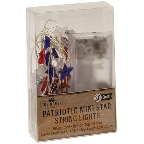 LED Patriotic Mini Star Lights 20ct (Pack of 2)