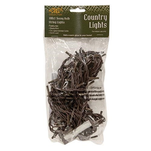 Teeny Lights  Brown Cord 100ct