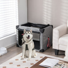 Load image into Gallery viewer, M/L/XL 3-Door Dog Crate with Removable Pad and Metal Frame-L
