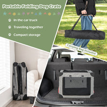 Load image into Gallery viewer, M/L/XL 3-Door Dog Crate with Removable Pad and Metal Frame-M
