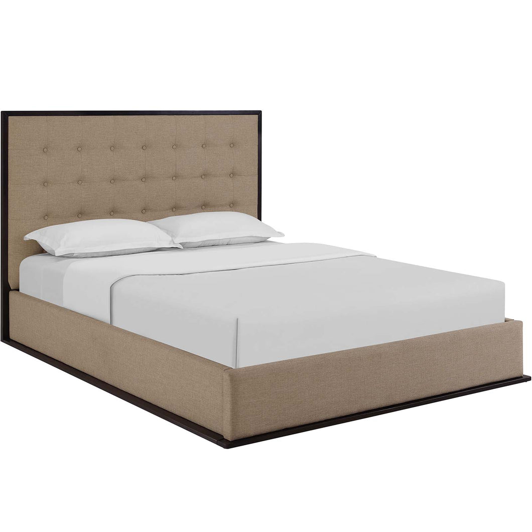 Madeline Upholstered Fabric Queen Bed Frame by Modway