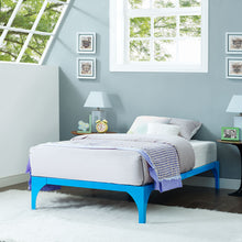 Load image into Gallery viewer, Ollie Twin Bed Frame in Light Blue
