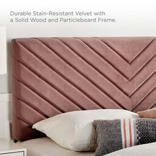 Load image into Gallery viewer, Roxanne Tapered Wood Leg Performance Velvet Queen Platform Bed by Modway
