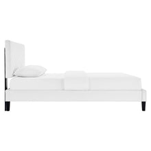 Load image into Gallery viewer, Roxanne Tapered Wood Leg Performance Velvet Queen Platform Bed by Modway
