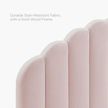 Load image into Gallery viewer, Daisy Tapered Wood Leg Performance Velvet Queen Platform Bed by Modway
