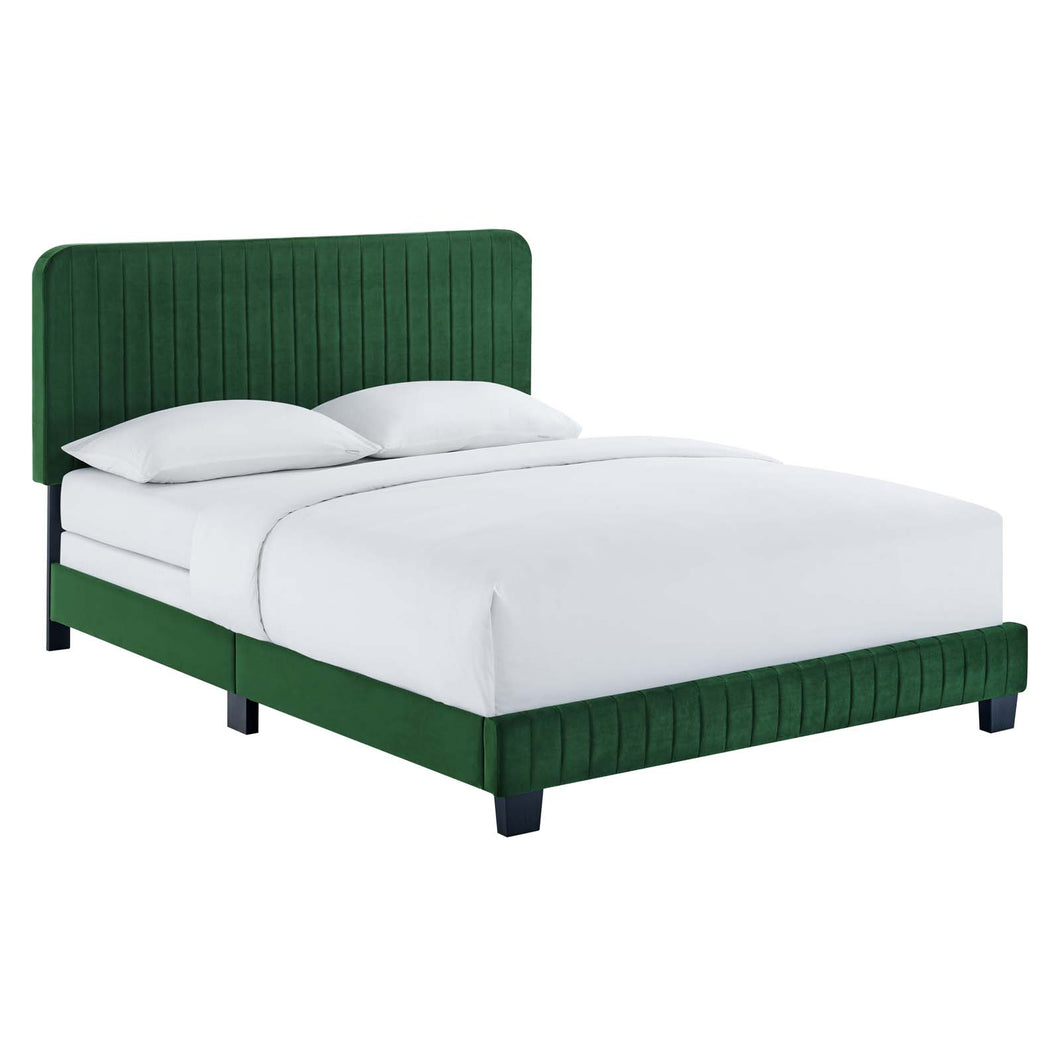 Celine Channel Tufted Performance Velvet King Bed by Modway