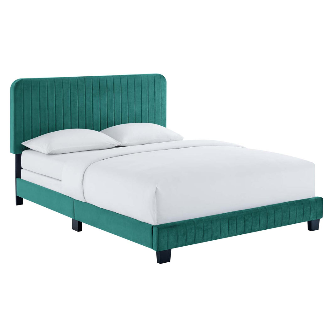 Celine Channel Tufted Performance Velvet King Bed by Modway