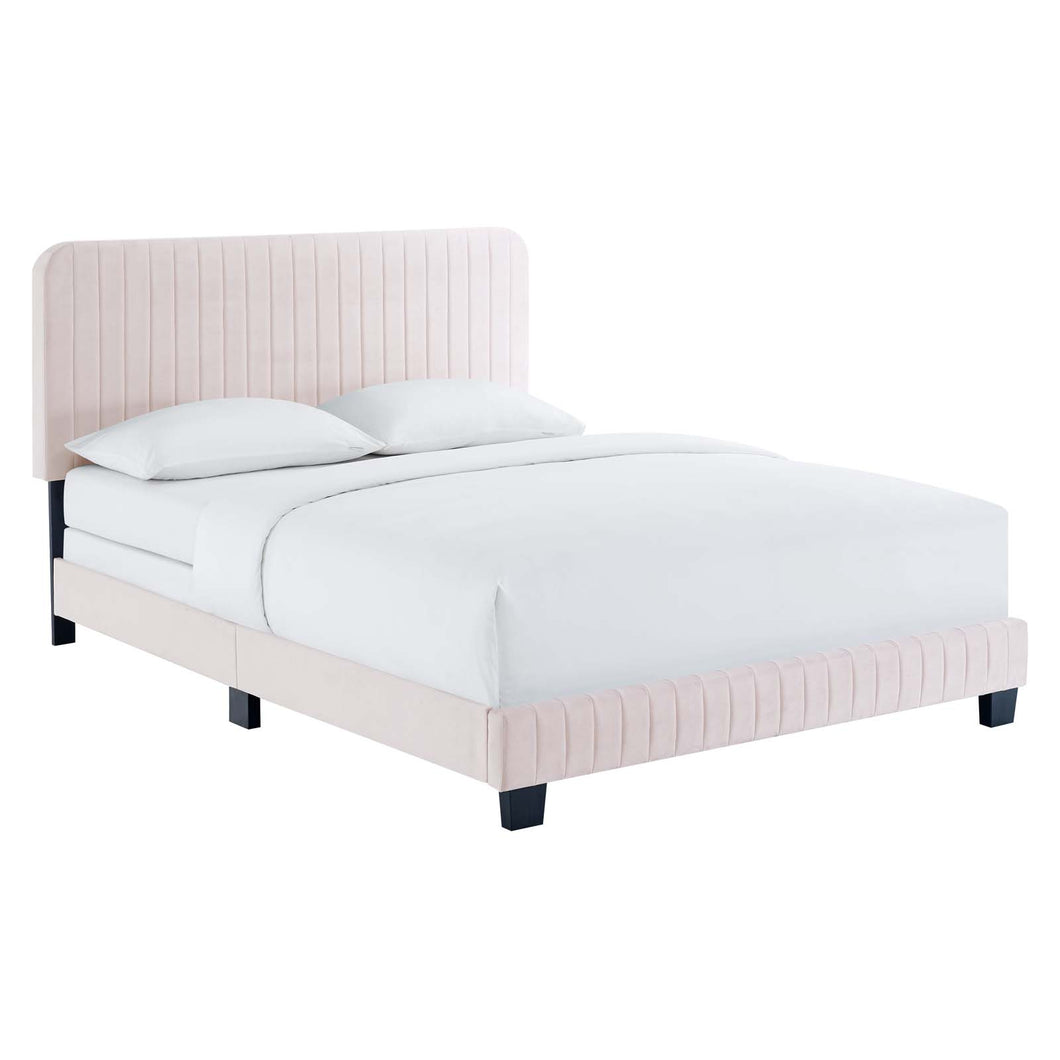 Celine Channel Tufted Performance Velvet Full Bed by Modway