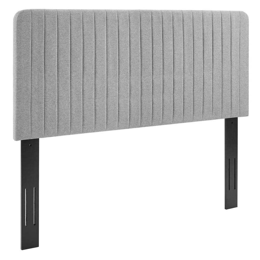 Milenna Channel Tufted Upholstered Fabric Full/Queen Headboard by Modway