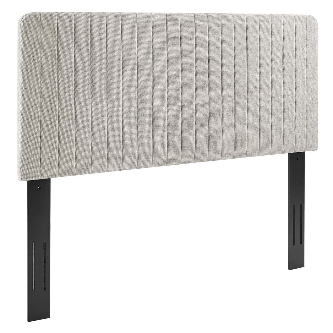 Milenna Channel Tufted Upholstered Fabric Full/Queen Headboard by Modway