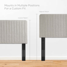 Load image into Gallery viewer, Milenna Channel Tufted Upholstered Fabric King/California King Headboard by Modway
