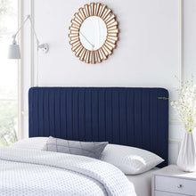 Load image into Gallery viewer, Milenna Channel Tufted Upholstered Fabric King/California King Headboard by Modway
