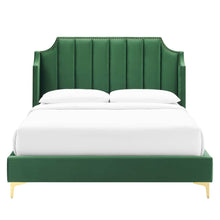 Load image into Gallery viewer, Daniella Performance Velvet Queen Platform Bed by Modway
