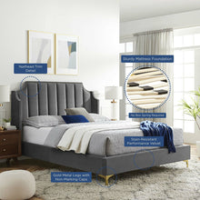 Load image into Gallery viewer, Daniella Performance Velvet Queen Platform Bed by Modway
