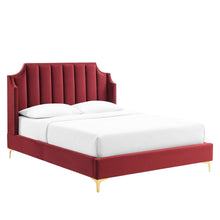 Load image into Gallery viewer, Daniella Performance Velvet Queen Platform Bed by Modway
