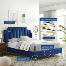 Load image into Gallery viewer, Daniella Performance Velvet Queen Platform Bed by Modway
