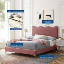 Load image into Gallery viewer, Current Performance Velvet Queen Platform Bed by Modway
