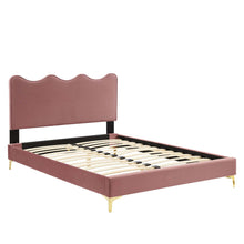 Load image into Gallery viewer, Current Performance Velvet Queen Platform Bed by Modway

